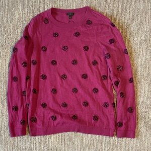 Talbots Pink Polka Dot Sweater